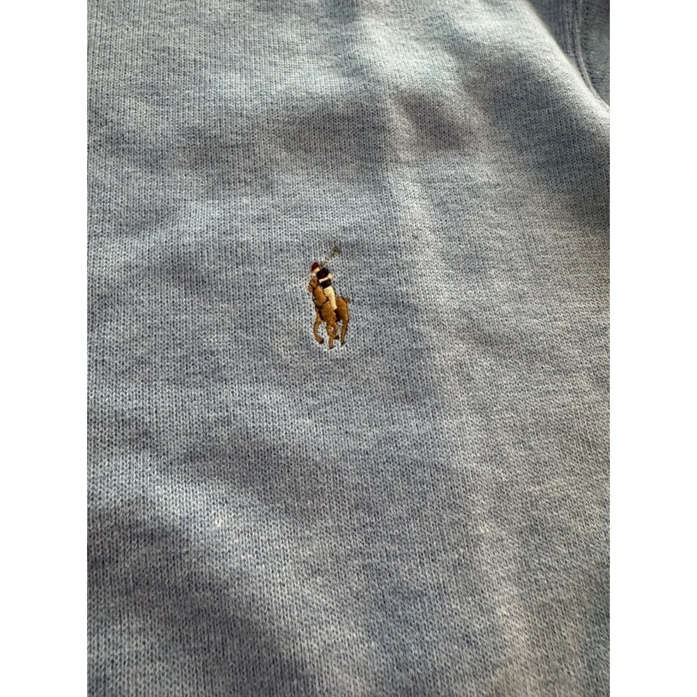 Polo Ralph Lauren Mens 1XB Light Blue Heather Quarter Zip Pullover Sweater‎ NWT